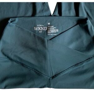 NWOT Soma WKND 24/7 Criss Cross 7/8 Leggings - Blue